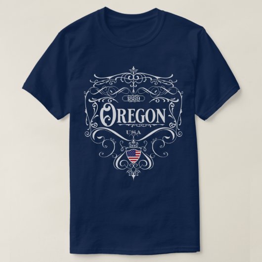 T-shirt Oregon Design Vintage 1 (Design devant)