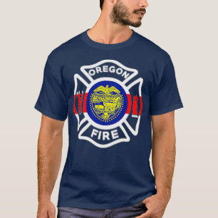 T-shirt Oregon Fire Department  Firefighters Firemen
