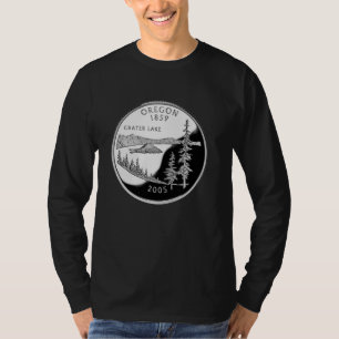 T-shirt Oregon Quarter Coin - Crater Lake 25 Cent