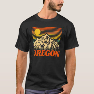 T-shirt Oregon Retro Montagnes Vintages & Outdoors Wildern