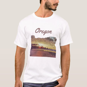 T-shirt Oregon Sunset State Personnalisable Couper Tee