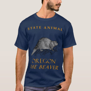 T-shirt Oregon Territoire Animal Le Castor Américain
