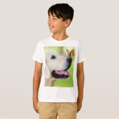 T-shirt Oreiller À Lancer Du Labrador Et Du Papillon (Devant entier)