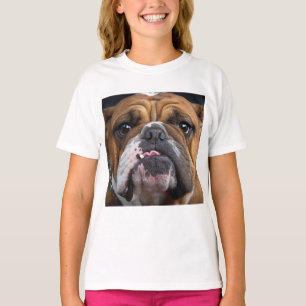 T-shirt Oreillers à lancer de Bulldog anglais