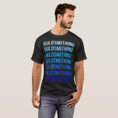 T-shirt Orfèvrerie Texte Bleu Orfèvre (Devant entier)