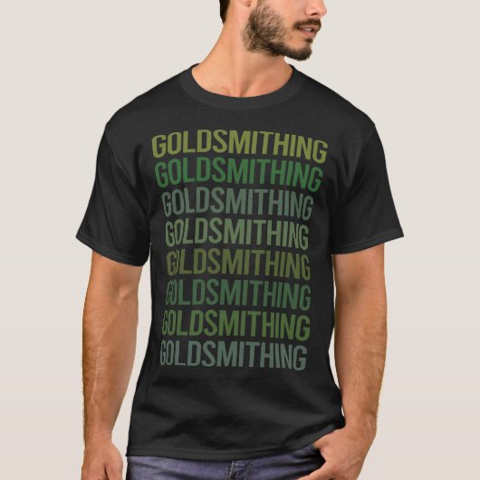T-shirt Orfèvrerie Texte Vert Orfèvre (Devant)