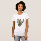 T-shirt Organic Flow – Minimalist Leaf Line Art (Devant entier)