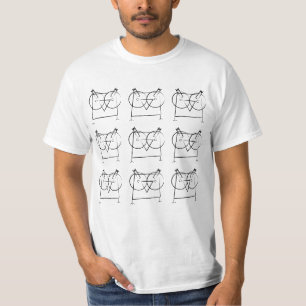 T-shirt organique de hibou géométrique