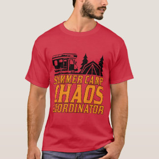 T-shirt Organisateur de chaos de camp d'été rétro