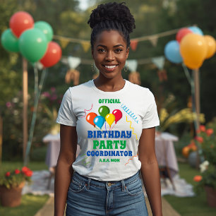 T-shirt Organisatrice officielle de la fête d'anniversaire