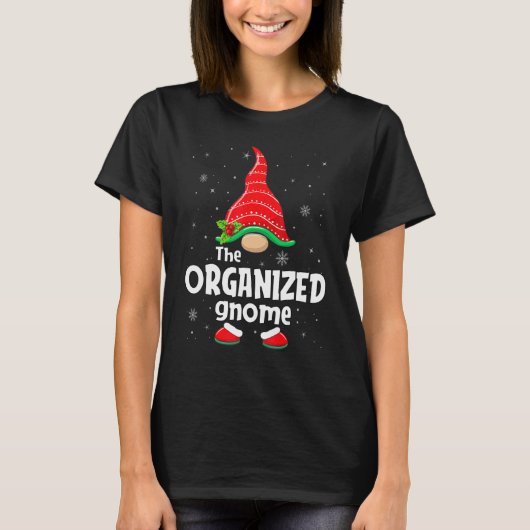 T-shirt Organized Gnome Matching Family Group Christmas Pa (Devant)
