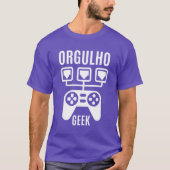 T-shirt ORGULHO GEEK GEEK GAMING GAME OVER family funny (Devant)