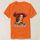 T-shirt Orgullosa de ser Hispana Espagne Rétro Mes Patrio (Design devant)