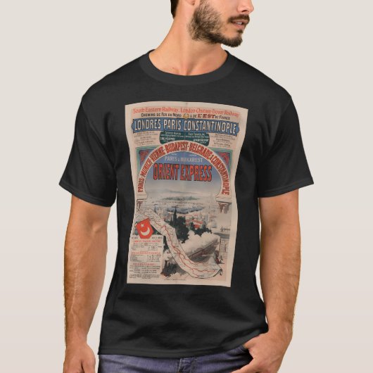 T-shirt Orient Express Constantinople - Train Vintage (Devant)