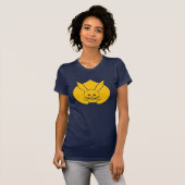 T-shirt Oriental Jaune Bleu Japon Rabbit Mon Vector Art (Devant entier)