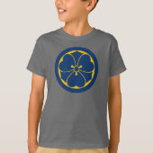 T-shirt Oriental jaune bleu Sakai Japon Mon vector Art (Devant)