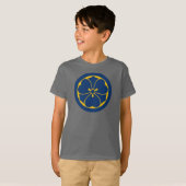 T-shirt Oriental jaune bleu Sakai Japon Mon vector Art (Devant entier)