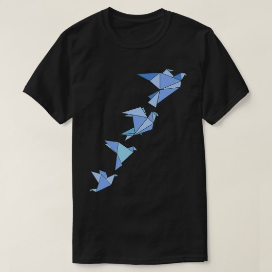 T-shirt Origami Bird Comme Idée Origami Japonais (Design devant)
