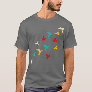 T-shirt Origami Birds Origami Papercraft Japonais Motifs