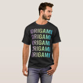 T-shirt Origami Bleu Violet (Devant entier)