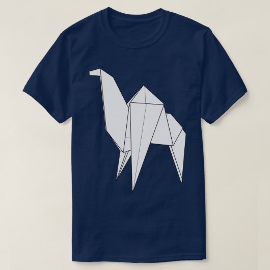 T-shirt Origami Camel Blanc (Design devant)