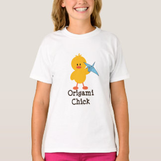 T-shirt Origami Chick Girls Ringer Tee - shirt