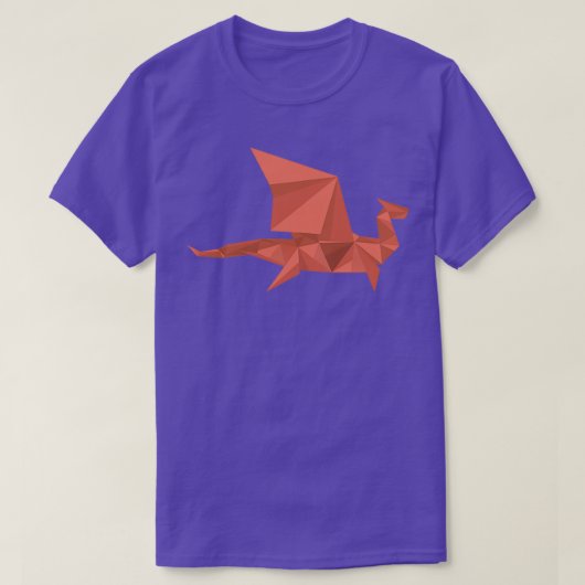 T-shirt origami d'art dragon (Design devant)