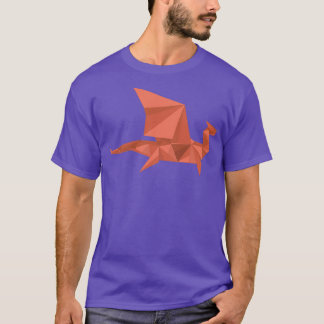 T-shirt origami d'art dragon