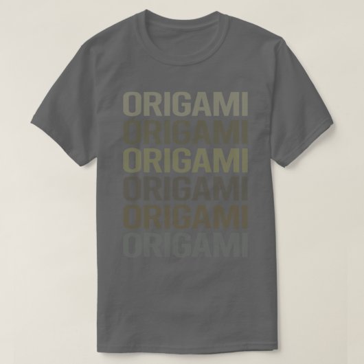 T-shirt Origami d'art gris (Design devant)