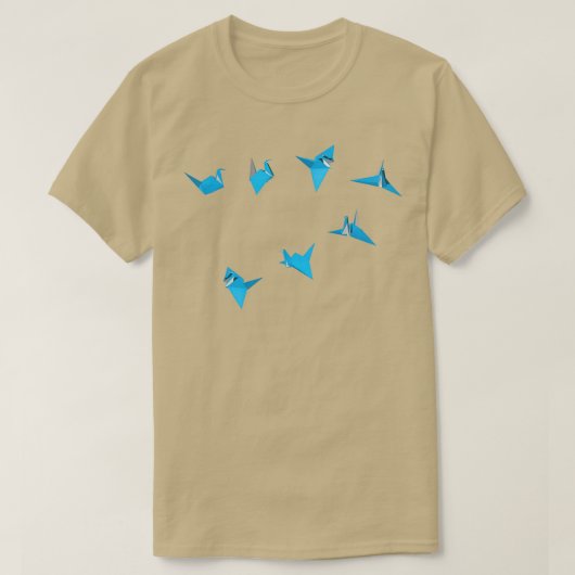 T-shirt Origami d'oiseaux 7 (Design devant)