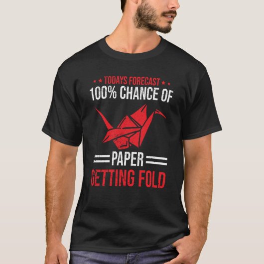 T-shirt Origami Forecast Paper Getting Fold (Devant)