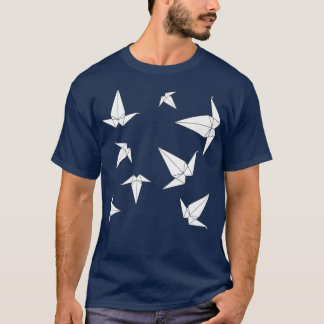 T-shirt Origami Grues de Paix Blanc