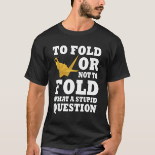 T-shirt Origami japonais en papier dit grue pliée