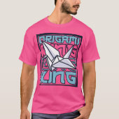 T-shirt Origami King Papier Grue Chouette pliante Origam m (Devant)
