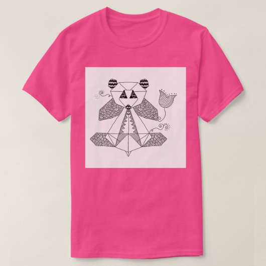 T-shirt origami panda 2 (Design devant)