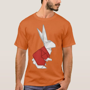 T-shirt Origami Red Bunny Bunniesmee Wonderland