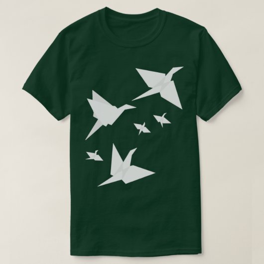 T-shirt Origami Vols bleu clair (Design devant)
