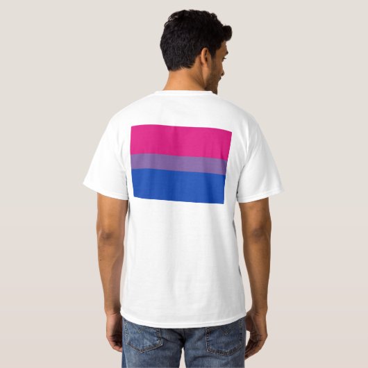 T-SHIRT ORIGINAL BISEXUEL DE DRAPEAU (Dos entier)