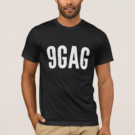 T-shirt original du logo 9gag - reflété de retour (Devant)