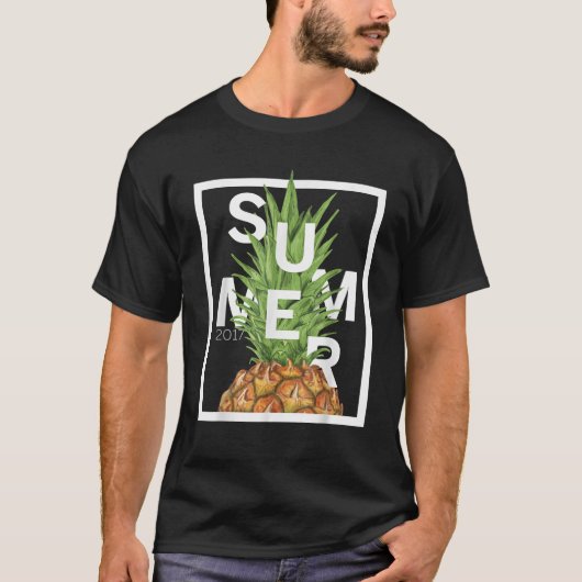 T-shirt Original Été 2017 Cadeau Graphique Funny Ananas (Devant)