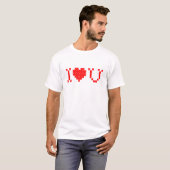 T-shirt Original Red Cross-Stitch Texte Concevoir UN AMOUR (Devant entier)