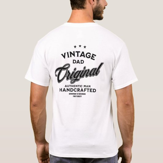 T-shirt original vintage Papa Imprimer (Dos)