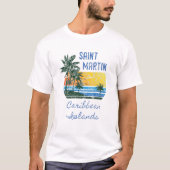 T-shirt Originale St Martin Îles des Caraïbes Trouvé P (Devant)