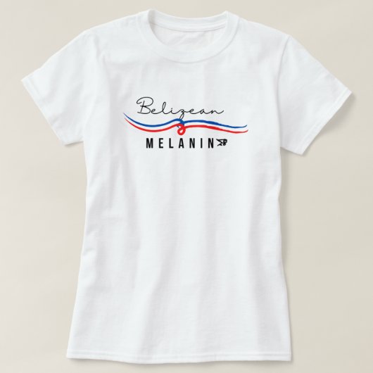 T-shirt Origine bélizienne de mélanine (Design devant)