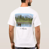 T-shirt Orignaux avec des montagnes (Dos)
