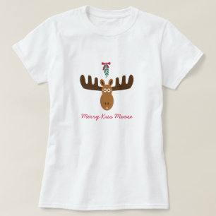 T-shirt Orignaux de baiser de Head_Mooseltoe_Merry