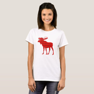 T-shirt Orignaux rouges de plaid