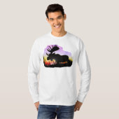 T-shirt Orignaux Sillouette de l'Alaska (Devant entier)