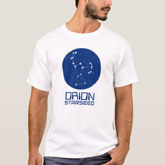 T-shirt Orion Starseed - Design bleu et blanc (Devant)