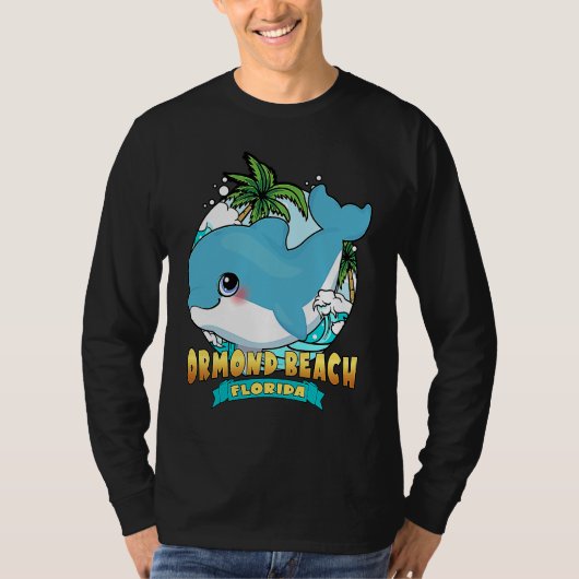 T-shirt ORMOND BEACH FLORIDA Cute Baby Dolphin Souvenir (Devant)